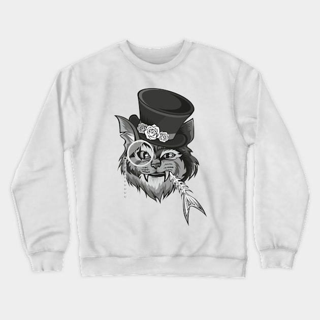 Mr. Cat Crewneck Sweatshirt by J.R.